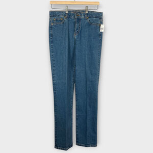 RALPH LAUREN Kent Jeans Woman's 6 Classic Straight Stretch Med Wash Blue NEW